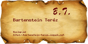 Bartenstein Teréz névjegykártya